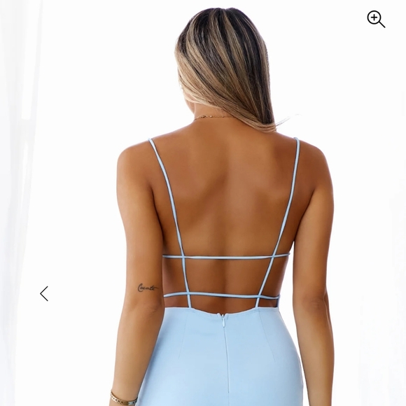 Hello Molly Cant Afford Me Light Blue Mini Dress - Picture 6 of 6